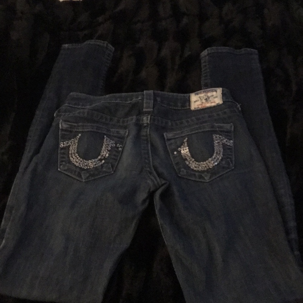 True Religion skinny jeans w embellished pockets